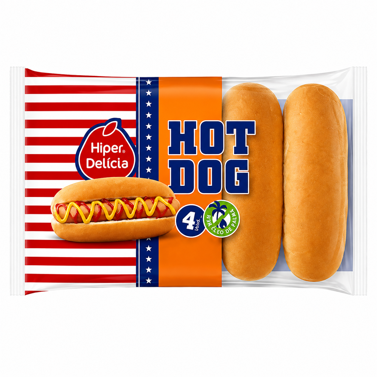 HIPER DELICIA PAO HOT DOG 4P 250G