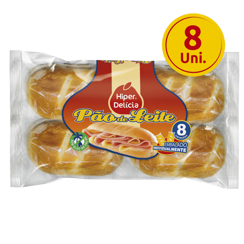 HIPER DELICIA PAO DE LEITE 8P 280G