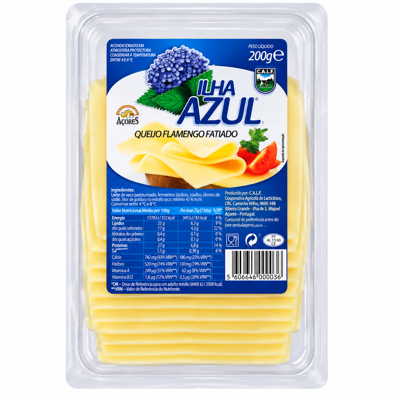 ILHA AZUL QUEIJO BARRA FATIA 200G
