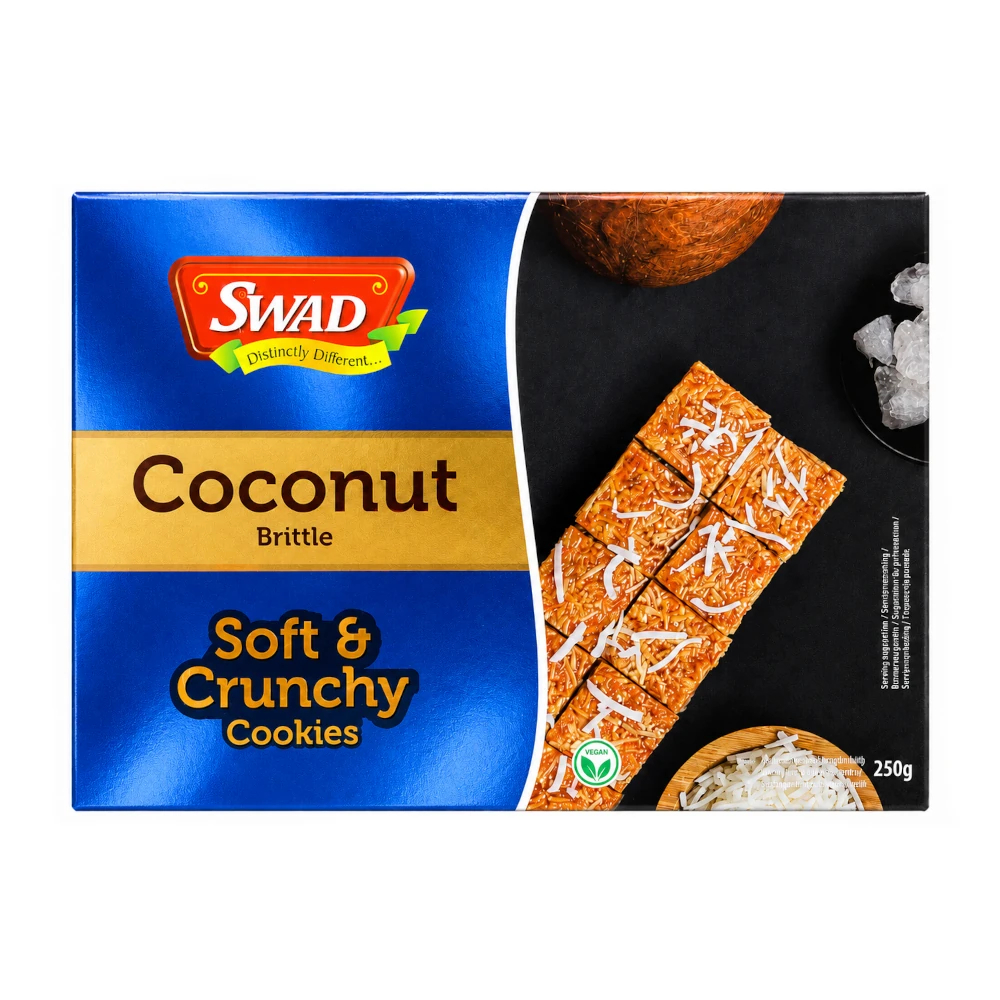 SWAD COCONUT BRITTLE SOFT AND CRUNCHY COOKIES 250G